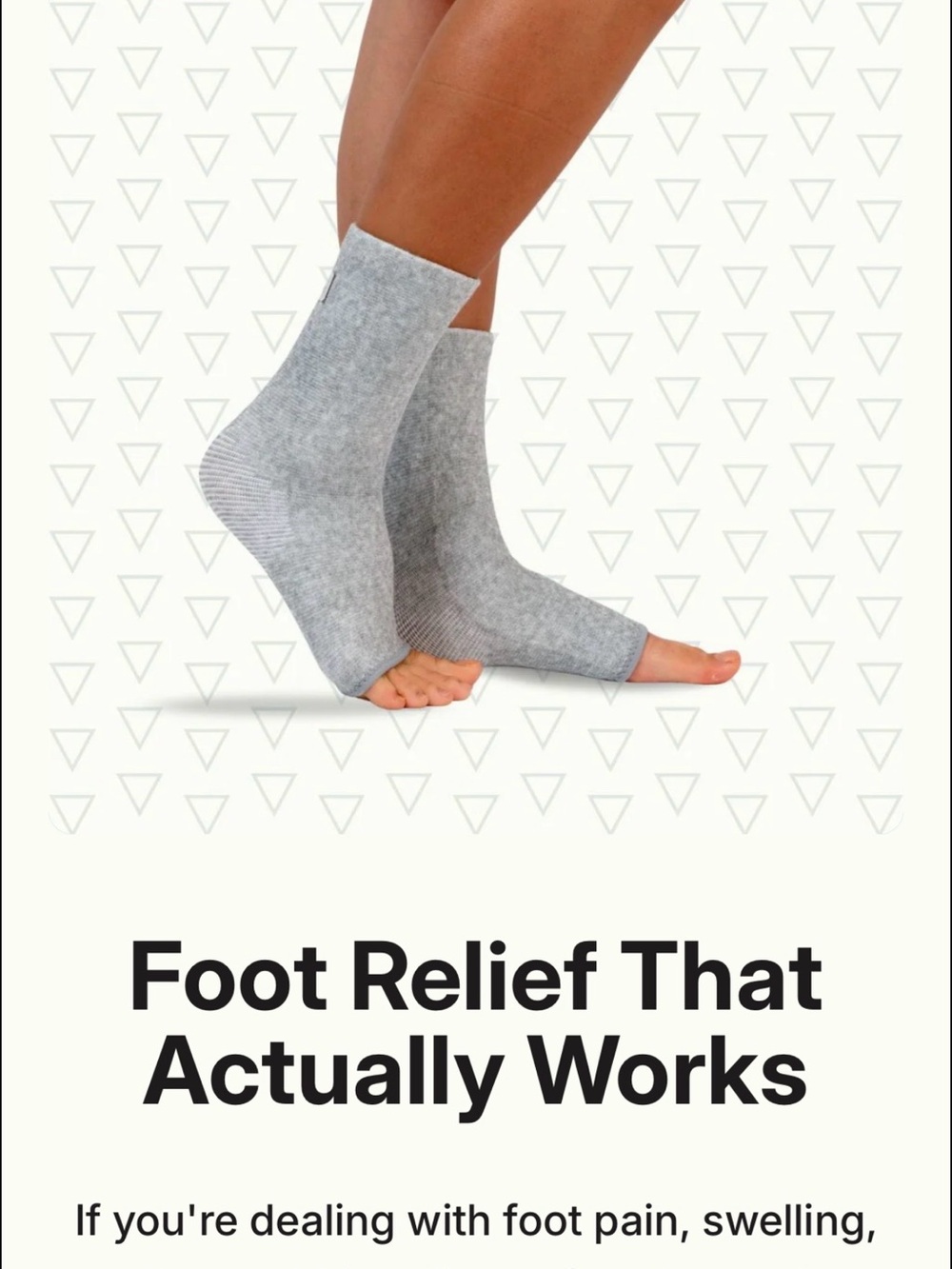 Light Gray Support Ankle Socks — Foot Relief